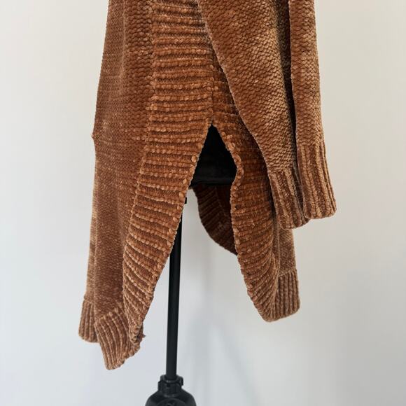 Anthropologie Moth Belinda Chenille Cowl Turtleneck Brown Sweater Tunic Size Sm - Picture 5 of 10